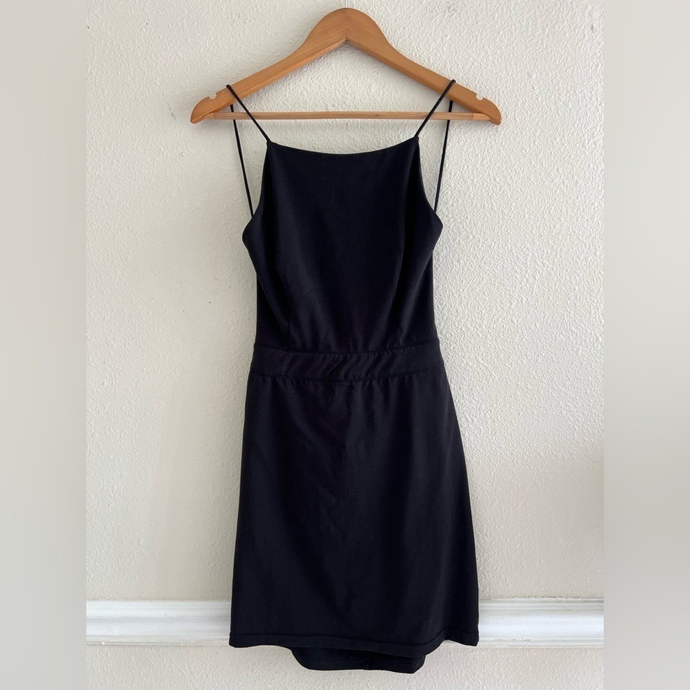 By The Way Revolve Black Spaghetti Strap Open Back Mini Dress Sz.M Coquette